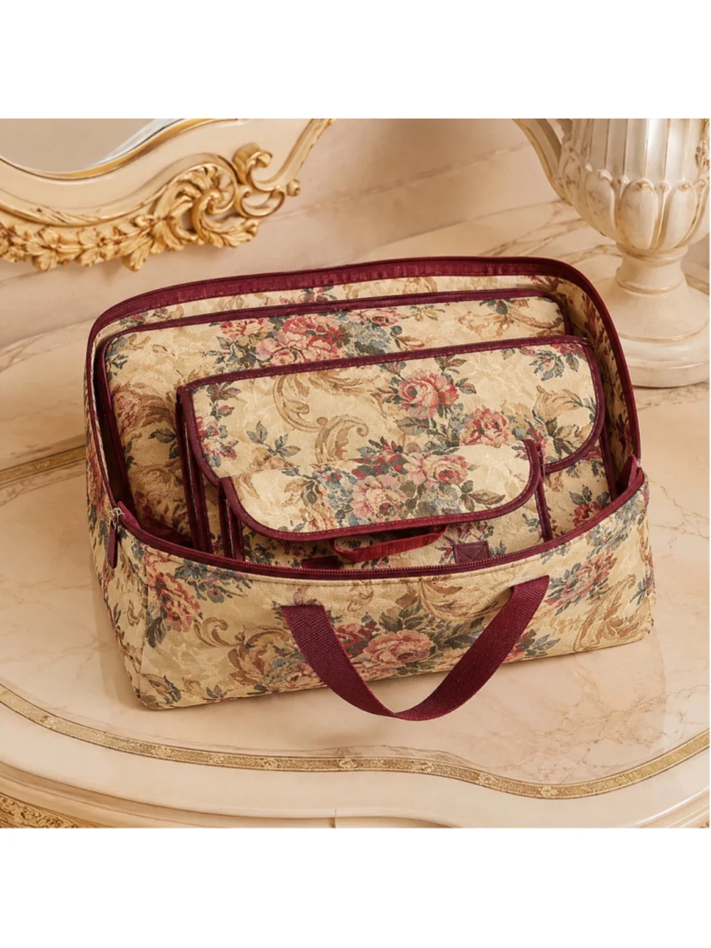 Freedom Bag 3000 3-Pc Floral Travel Organizer & Hanging Toiletry Set